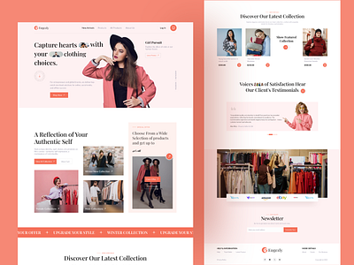 Fashion E-commerce Landing Page Design 🔥 creative design e commerce fashion landing page minimal recent saas shopping trend ui ux website