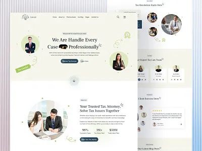 Tax Lawyer Law Landing Page UI advocate attorney consulting fleexstudio hire lawyer justice landing page law law website lawyer legal support legal website tax uiux web design website design