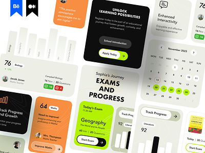 Test-taking platform - Case study app case study chart clean component minimal ui ux visual web webdesign widget