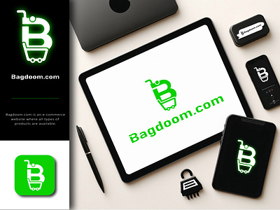 Logo concept with letter 'B' for Bagdoom.com b letter branding designder e commerce graphic design letter logo logo logo designer shoping site