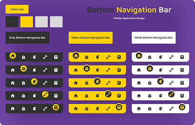 Bottom Navigation Bar appdesign applicationdesign dashboarddesign landingpagedesign navigationbar ui uidesin uiux uiuxdesign webdisign