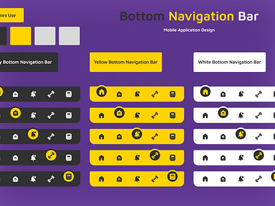 Bottom Navigation Bar appdesign applicationdesign dashboarddesign landingpagedesign navigationbar ui uidesin uiux uiuxdesign webdisign