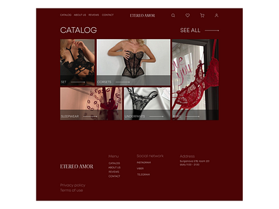online store underwear catalog design figma ui web design брендинг