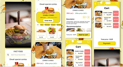 food app design foodapp graphic design ui white yellow