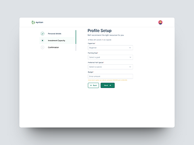 Profile Setup Screen figma product design ui user experience user interface user research ux