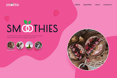 Smoothies: with a interactive interface animation branding motion graphics ui