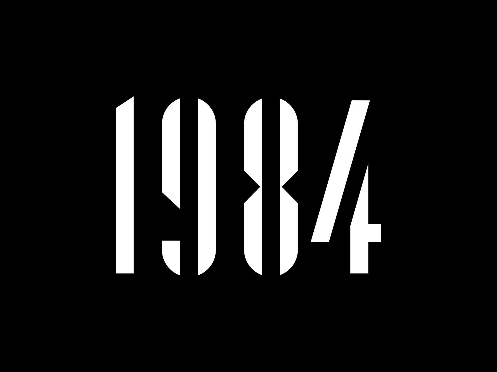 Lettering – 1984 design graphic graphic design lettering numbers vector