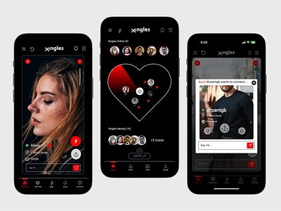 Dating App app app design app designer bumble like app buzz dating dating app dating home design dock favorite like mobile app design mobile ui nearby people radar tinder like app ui