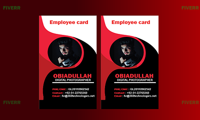 Employee Card Design branding card employee graphic design illustration vector