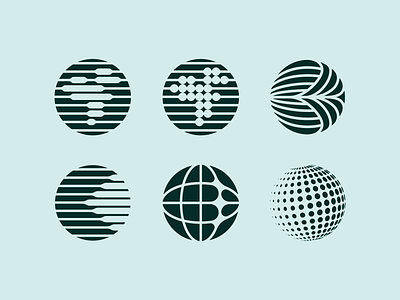 Globe logos 3d brand identity branding east futuristic geometric globe line logo logo design media minimal negative space news star tech world