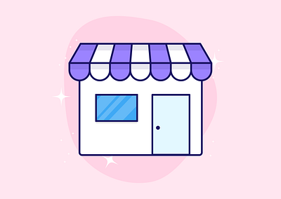 Store illustration abode design e commerce illustration logo minimal shop store ui