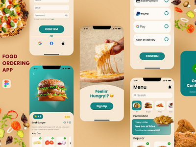 Food Ordering App app branding delivery app design discover food foodapp fooddelivery fooddeliveryapp foodordering foodorderingapp mobiledesign typography ui