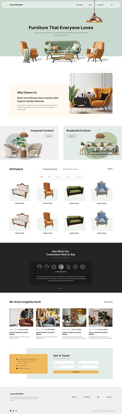 Luxury Furniture Website furniture website