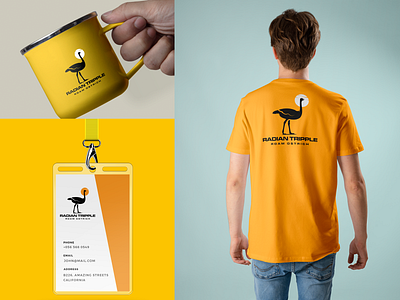 RADIAN TRIPPLE LOGO animal branding design graphic design illustration logo ostrich ostrich logo vector