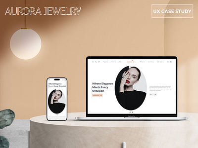 Aurora Jewelry branding graphic design jewelry ring shop store ui ux