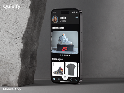 Quixify Mobile app app design graphic design mobile mobile app onlain shopping shopping store ui ux