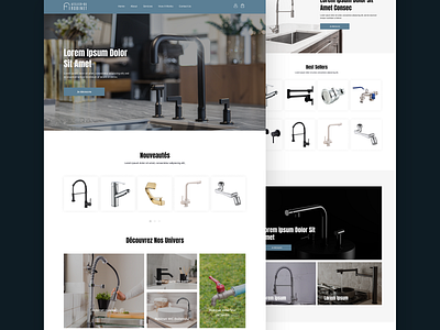 Faucets For kitchen & Bathroom... Ecommerce store faucet faucet ui kitchen faucet ui sink faucet landing page