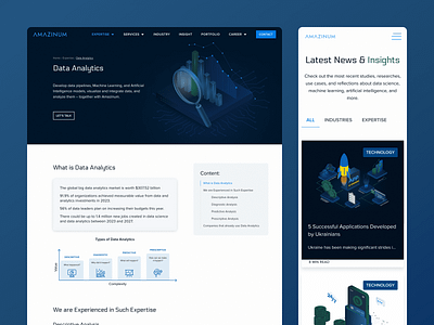 Amazinum / Website analytics branding dataanalytics uidesign uxdesign website
