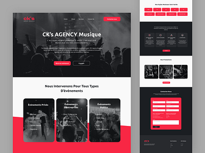 Music Event Organiser Landing Page music agency music agency ui music event music event ui music events organiser ui music ui music web design music website