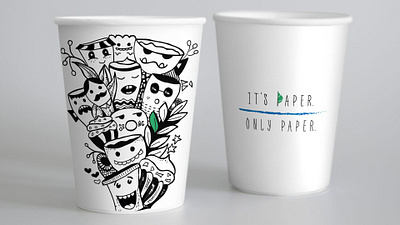Coffee Cup / It's paper. Only paper. branding coffee cup design graphic design illustration logo paper vector