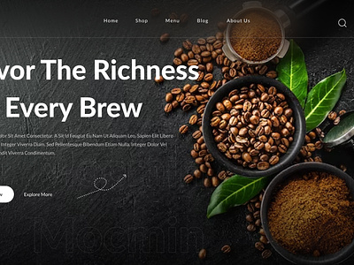 Coffee Shop Website Design app app design branding coffee coffee design coffee selling website coffee shop website coffee website design graphic design landing page landing page design logo motion graphics ui uiux design ux ux design website website design