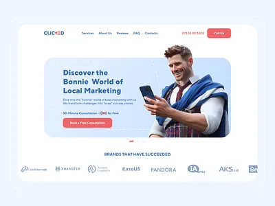 Clicked | Landing Page artificial intelligence business design graphic design lan marketing ui ui design ux ux design web design