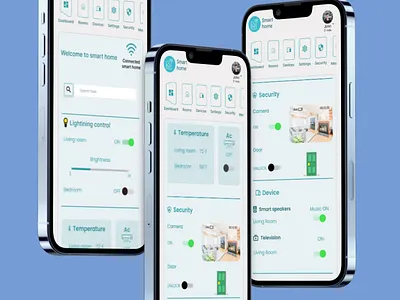 Dashboard for smart home devices branding logo ui