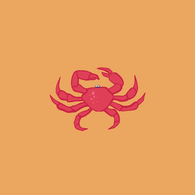 cute crab pattern animation graphic design