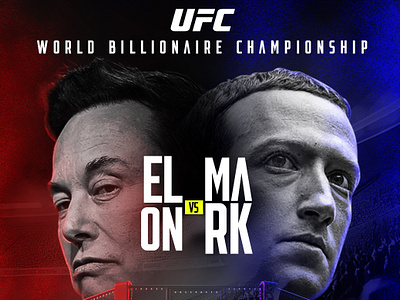 Elon Musk VS Mark Zuckerburg danawhite elonmusk graphic design markzuckeburg mma poster ufc