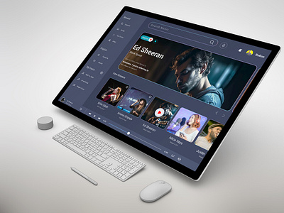 Music UI Desktop Design in Figma app desigh case study dashboard design graphic design ui ui ux desigh website desigh