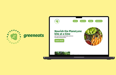 Greeneats Webpage UI Design branding graphic design ui