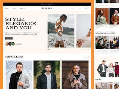 Bloomer 👑 | Shopify Template delivery e commerce ecommerce fashion figmadesign men online products shop shopify store template web design women wordpress