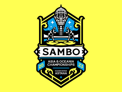 SAMBO CHAMPIONSHIPS ASTANA KZ astana baiterek emblem graphic design kazakhstan logo nimartsok sambo sambo fighter