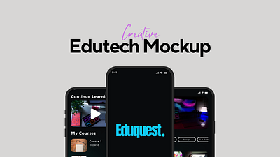 Edutech Application UI Design Mockup called "Eduquest" applicationdesign branding edutechappdesign graphic design product design ui uidesign ux uxdesign