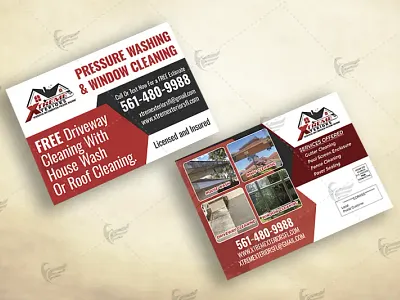 Pressure Washing & Window Cleaning EDDM Postcard Design design direct mail postcard directmailpostcard eddm eddm postcard flyer modern postcard design postcard postcard design