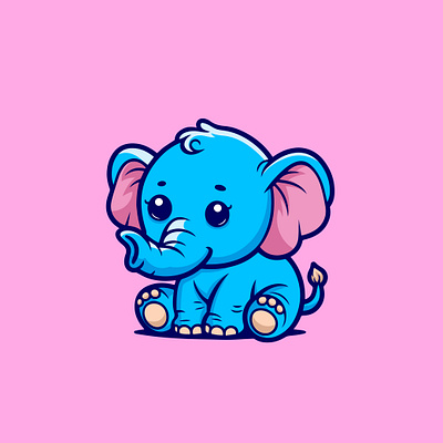 cute baby elephant! cartoon cute design elephant esports gaming illustration mascot sports twitch