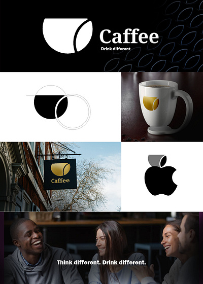 An 'Apple' coffee - cAffee apple branding coffee design graphic design logo typography