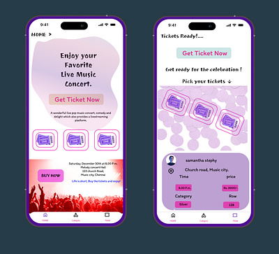 Event ticketing screen for musical concert 30dayschallenge challenges eventdesign eventmanagementscreen freedesign guvi guvichallenge guvidesign guvistudent guviuichallenge musicalconcertdesignui student ticketscreeningpage ticketscreeningui ui uichallenge uidesign uiux uiuxstudent ux