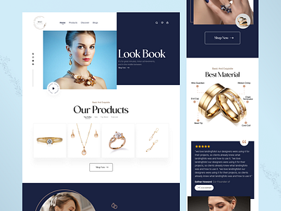 Jewelry Website Design jewelry jewelrycollection ui uidesign uiux uxdesign webdesign website website design