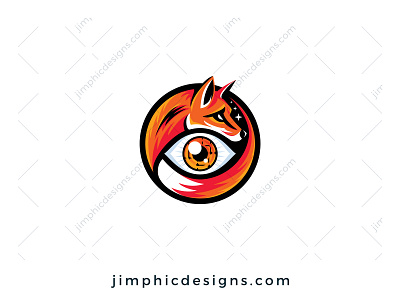 Fox Vision Logo branding design eye fox graphic design logo logo design sight vector