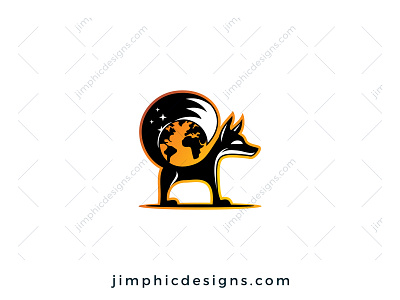 Fox Globe Logo branding design fox globe graphic design logo logo design travel vector