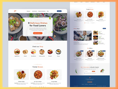 Food Restaurant Web Design cafe website figma figma ui design food web design resturaunt website designb web design wordpress website