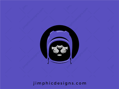 Hacker Cat Logo branding cat design graphic design hack hacker hoodie hoody logo logo design pet vector