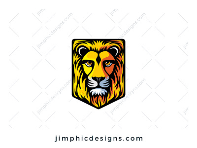 Lion Logo branding design graphic design lion logo logo design shield vector