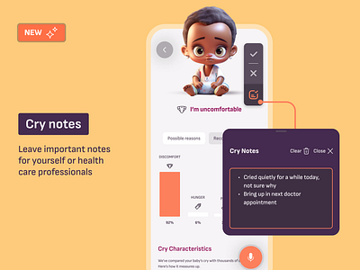 New features 👶 🤖 coming to the Baby Cry Insights app! baby tech design system figma product design ui ux