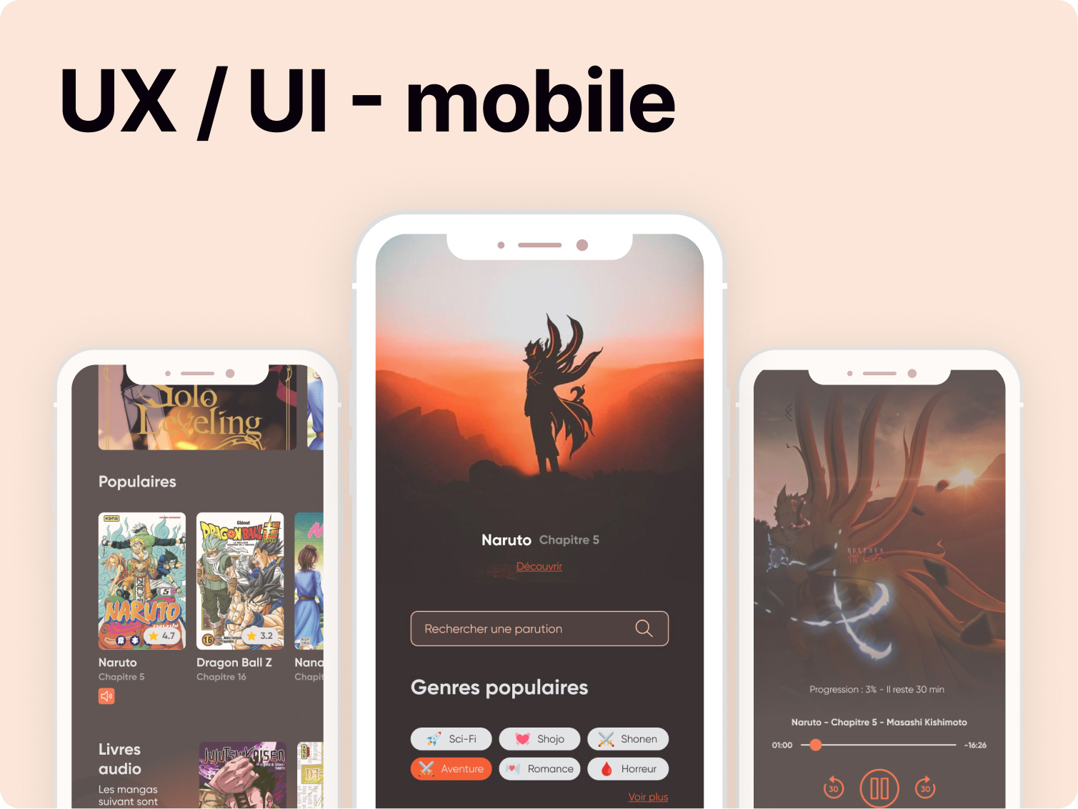 Manga reading app app mobile mobile app ui ux