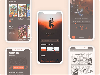 Manga reading app app mobile mobile app ui ux