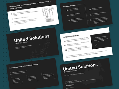 United Solutions Presentation. Media kit. black and white branding business presentation chart clean graphic design media kit minimal pitch pitchdeck power point presentation designer presentation quickly product presentation ptt pttx swiss style technology presentation templates