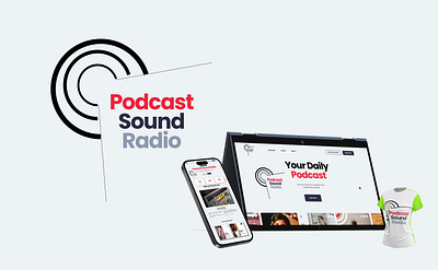 Podcast Sound Radio branding graphic design logo ui
