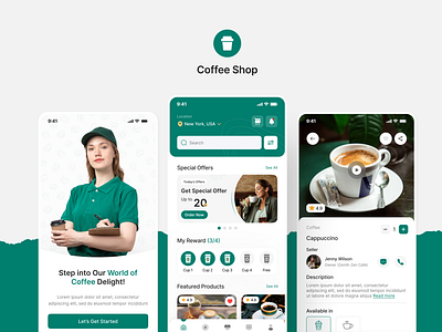 Coffee Ordering App UI | Nearby Coffee Shop Finder App | UIUX android app developer coffee ordering app coffee shop app design figma hire figma designer hire ui ux designer ios near by coffee shop app ui ui design uiux uiux design usa user experience user interface ux